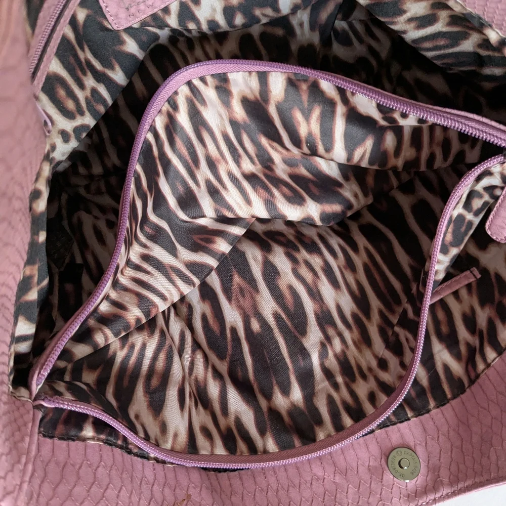 Nicole Miller Faux Leather Hobo Bag